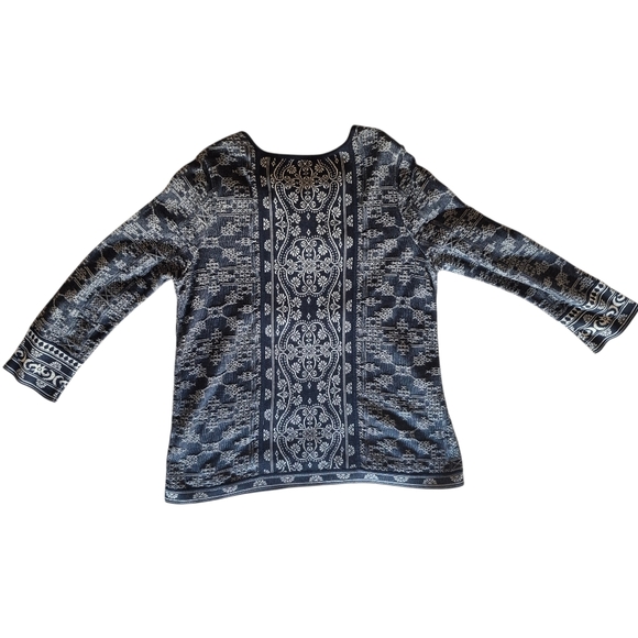 Peruvian Connection Size XL Knit Zip Catdigan Jacket Gray 100% Pima Cotton - Picture 5 of 8